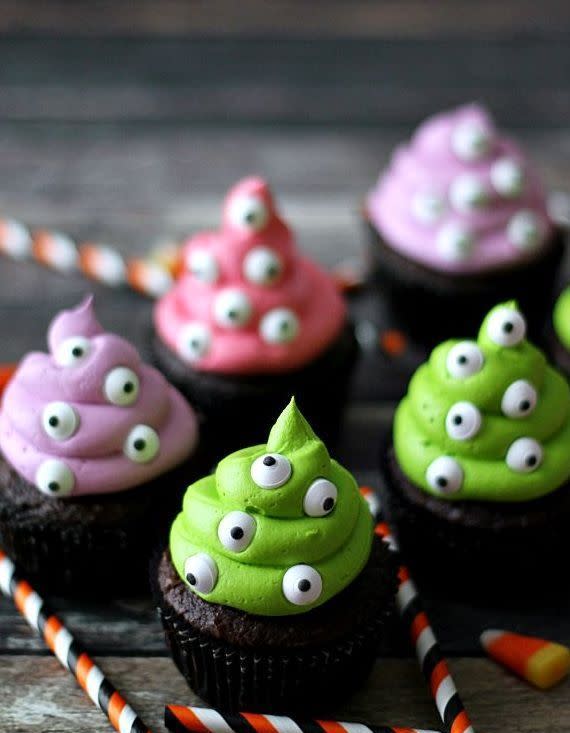 Cupcakes halloween monstres