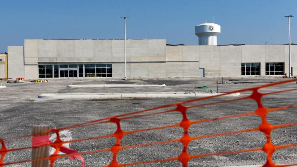 Construction is continuing on the Target store which will be approximately 49,000 sq. feet when complete in the shopping center in the 7000 block of Manatee Avenue West.