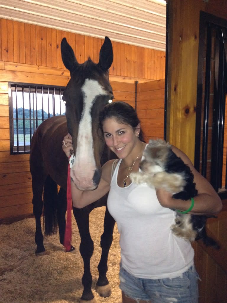 Rhythmic gymnast Julie Zetlin is a true animal lover.