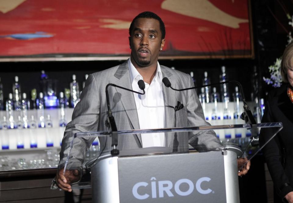 Diddy announced his partnership with Diageo for its Cîroc brand in 2007 at a press conference — after brazenly printing business cards for his new title before the deal was done. Getty Images