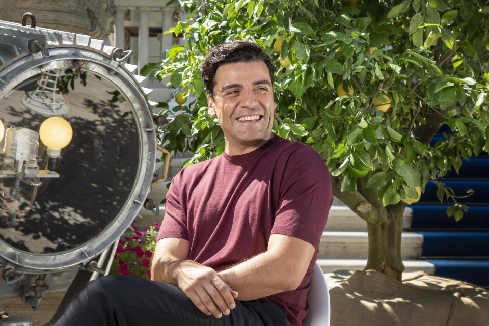 FILE - In this Sep, 2, 2021 file photo Oscar Isaac poses for portraits for the film 'The Card Counter' during the 78th edition of the Venice Film Festival in Venice, Italy. (Photo by Joel C Ryan/Invision/AP, File)