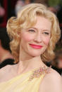 <p>Cate Blanchett, nominated for Best Supporting Actress for her role in <em>The Aviator</em>, arrives at the 77th Academy Awards on Feb. 27, 2005, in Hollywood. (Photo: Carlo Allegri/Getty Images) </p>