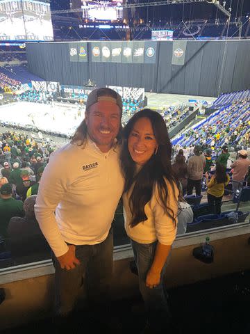 <p>Chip Gaines/X</p> Chip and Joanna Gaines at Baylor University