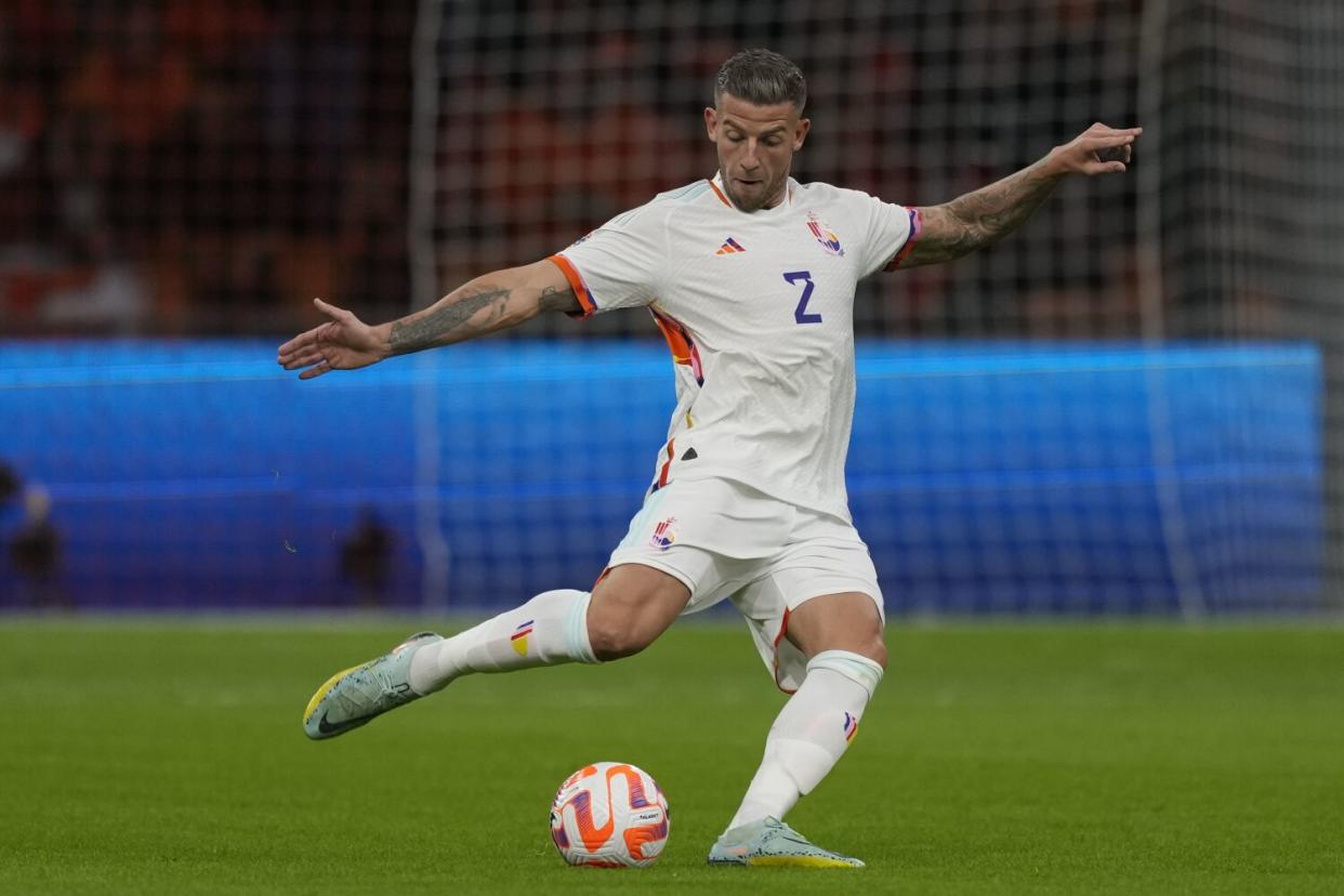 Belgium's Toby Alderweireld controls the ball during a match against the Netherlands in September.