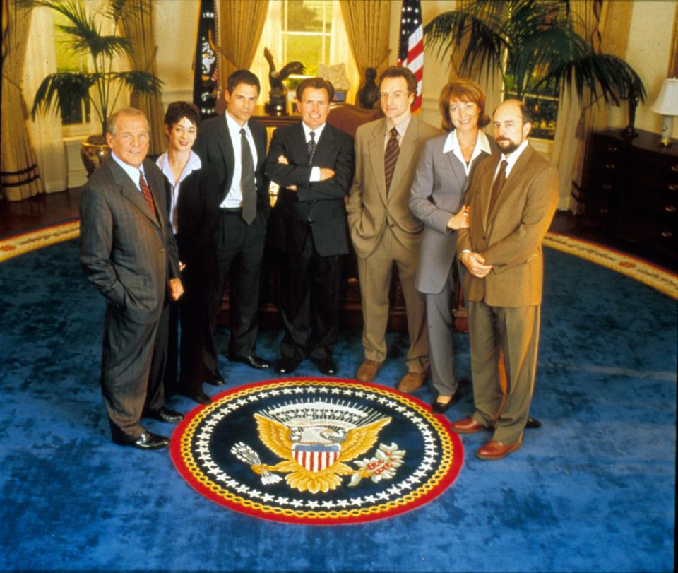 <span><span>The West Wing cast: John Spencer, Moira Kelly, Rob Lowe, Martin Sheen, Bradley Whitford, Allison Janney, Richard Schiff </span><span>Moviestore/Shutterstock</span></span>