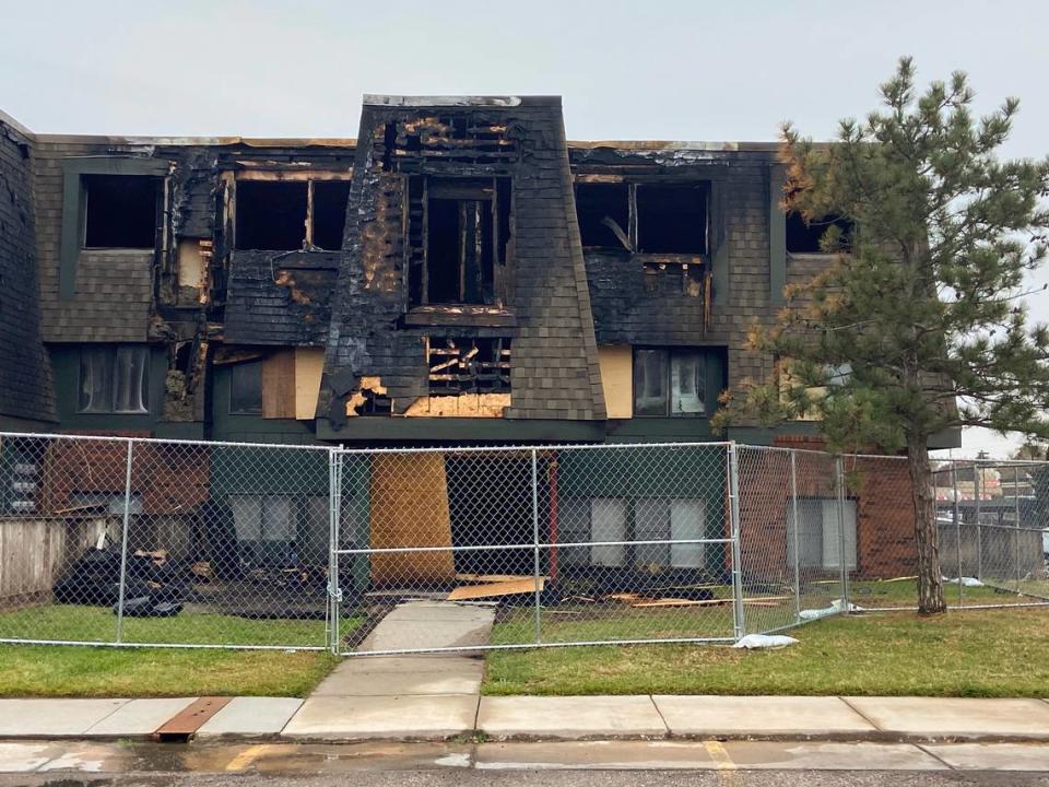 The Brookhollow Apartment building where 22-year-old Paoly Bedeski was killed in a fire on Oct. 13. Bedeski’s family is calling for changes in how Sedgwick County’s handling of emergency calls. 