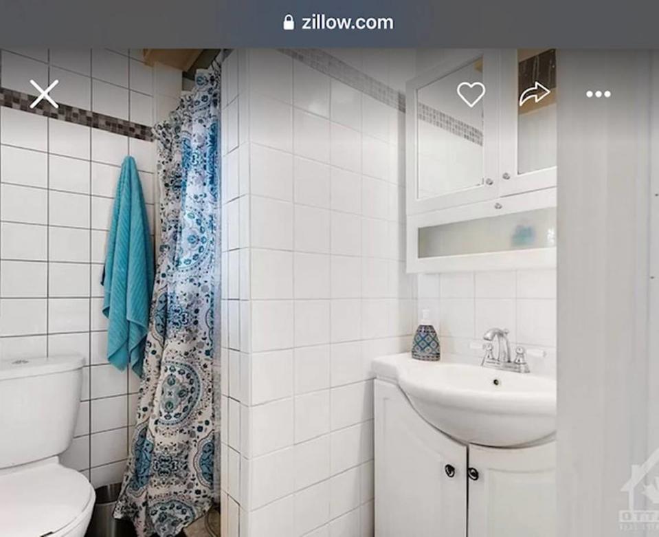 Bathroom Screen grab from Zillow/Ottawa Real Estate Board