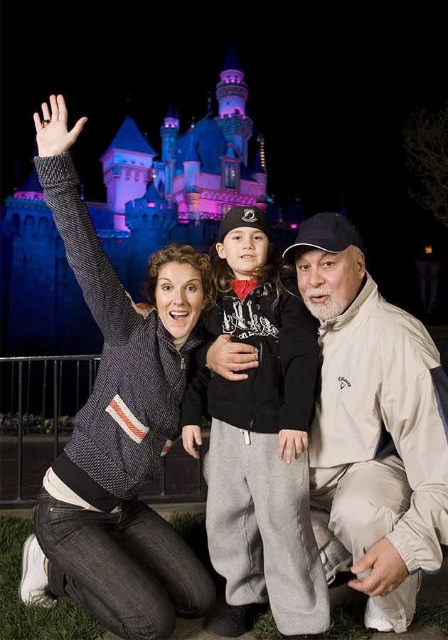 Celine and Réne took their eldest son to Disneyland in 2007. Photo: Getty Images