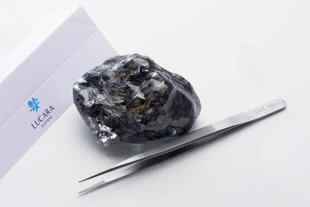 A 1,758 carat diamond recovered from from Lucara Diamond Corp.'s Karowe Diamond Mine in Botswana is pictured in this undated handout photo obtained by Reuters April 25, 2019. Eduardo Hernandez M./Lucara Diamond/Handout via REUTERS