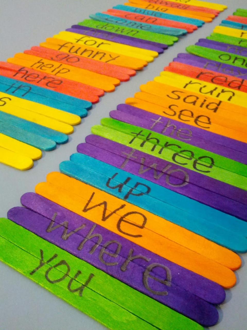 Sight Word Craft-Stick Puzzles