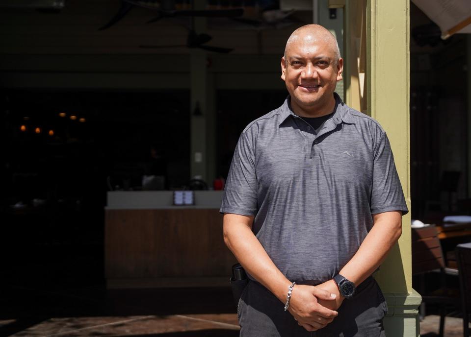 With 20 years under his belt, Gus Moreno is the restaurant's longest-serving employee in Naples at Tommy Bahama Restaurant & Bar.