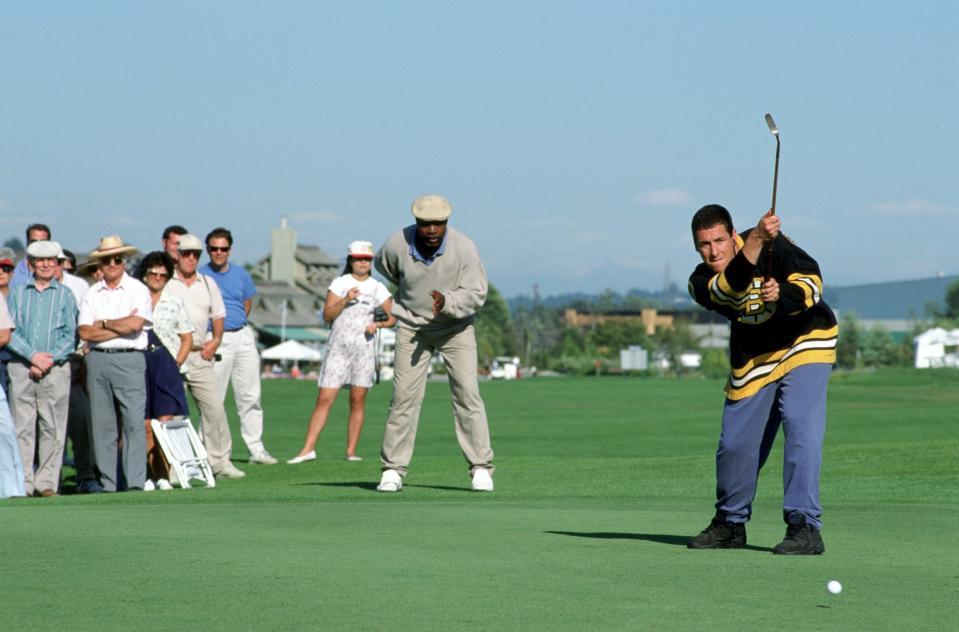 HAPPY GILMORE, Carl Weathers, Adam Sandler, 1996, (c) Universal/courtesy Everett Collection