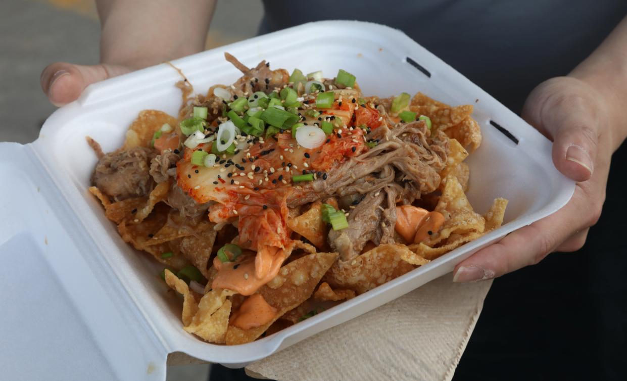 Korean Nachos from the Roll'n Deep food truck.