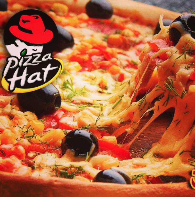 Pizza Hat ad from Iran featuring a pizza