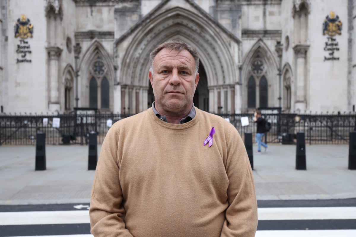 Paul Battersbee outside the High Court in central London (James Manning/PA) (PA Wire)
