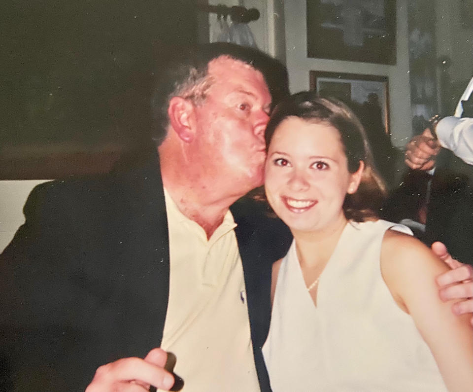 In 2010, Ann Heslin's father, Jerry, had skin cancer and died five months after his diagnosis. When she spotted the ulcers on her labia, she thought it was skin cancer because it resembled the spots her dad has on his face. (Courtesy Ann Heslin)