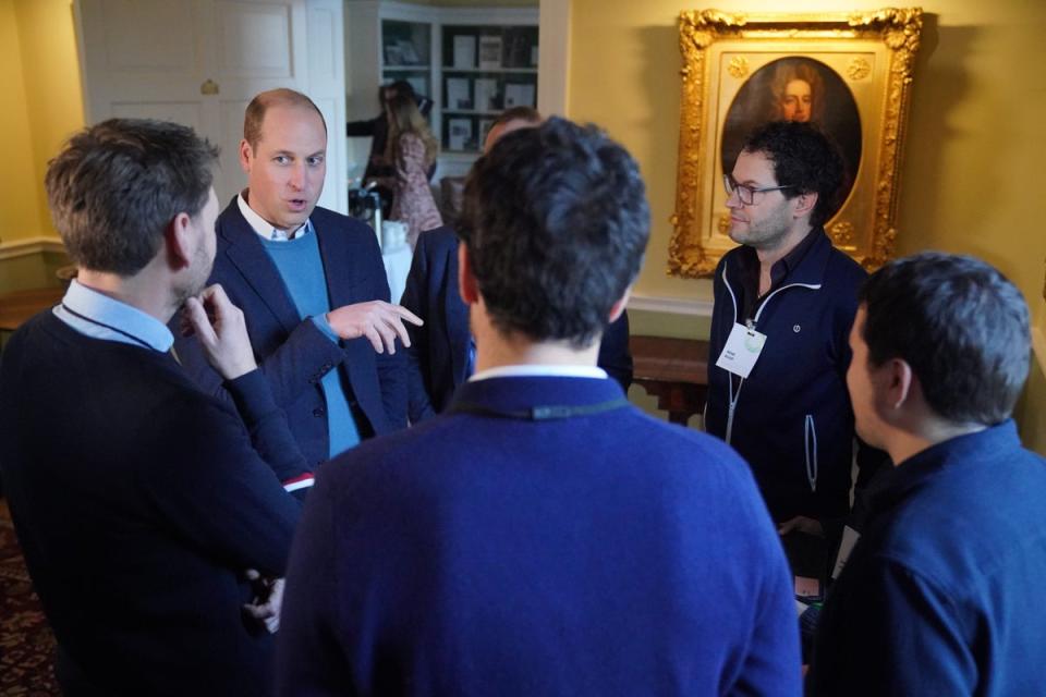 William spent around an hour chatting to each group of finalists (PA Wire)