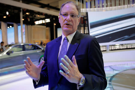 Cadillac President Johan de Nysschen speaks to reporters during Auto China 2016 auto show in Beijing April 25, 2016. REUTERS/Kim Kyung-Hoon