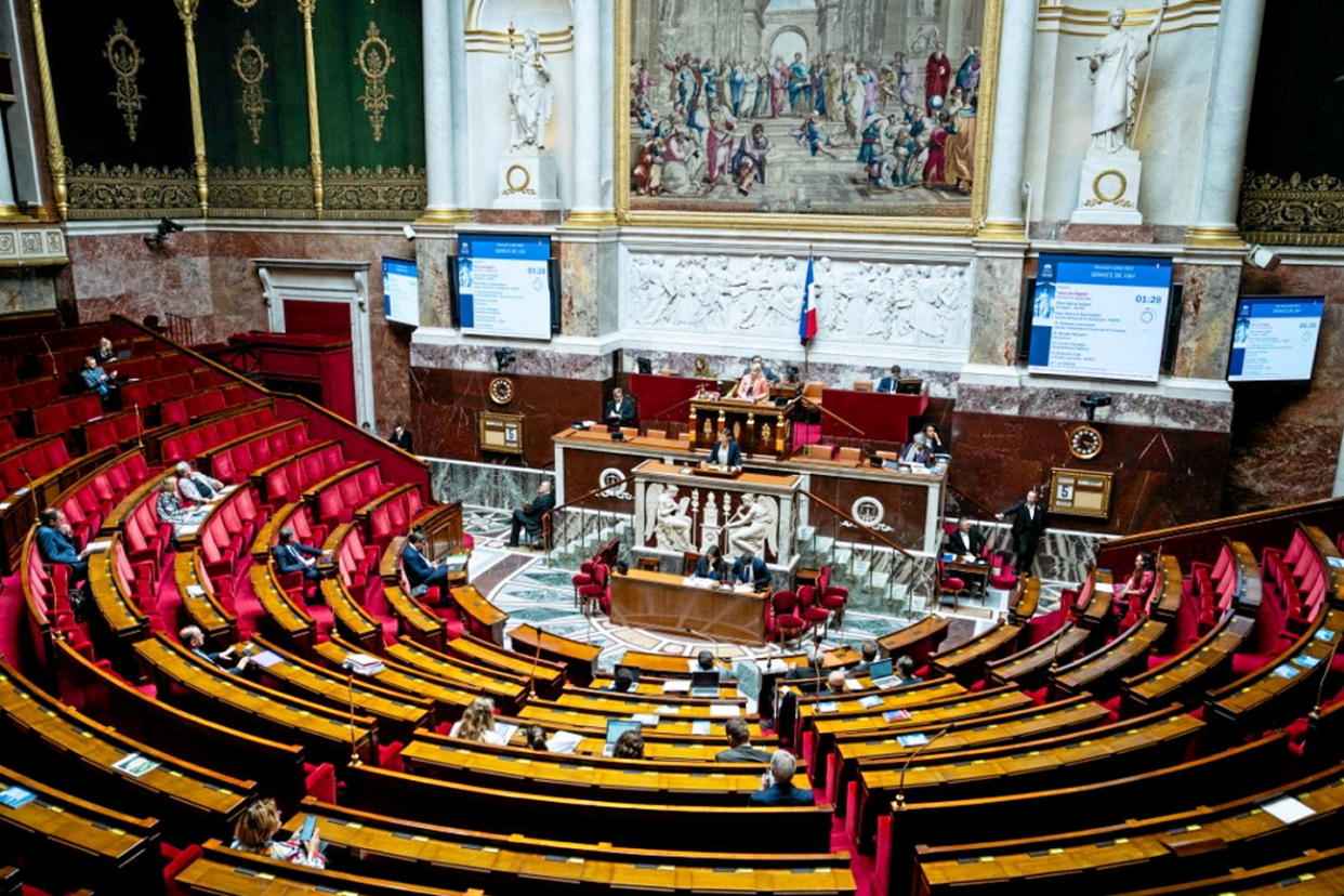 L'hémicycle de l'Assemblée nationale, le 5 juillet 2023.  - Credit:XOSE BOUZAS / Hans Lucas / Hans Lucas via AFP