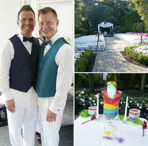 "I had the honor to officiate Ryan and Matt's wedding at The Mill Lakeside Manor." --&nbsp;<i>Andrea Purtell</i>