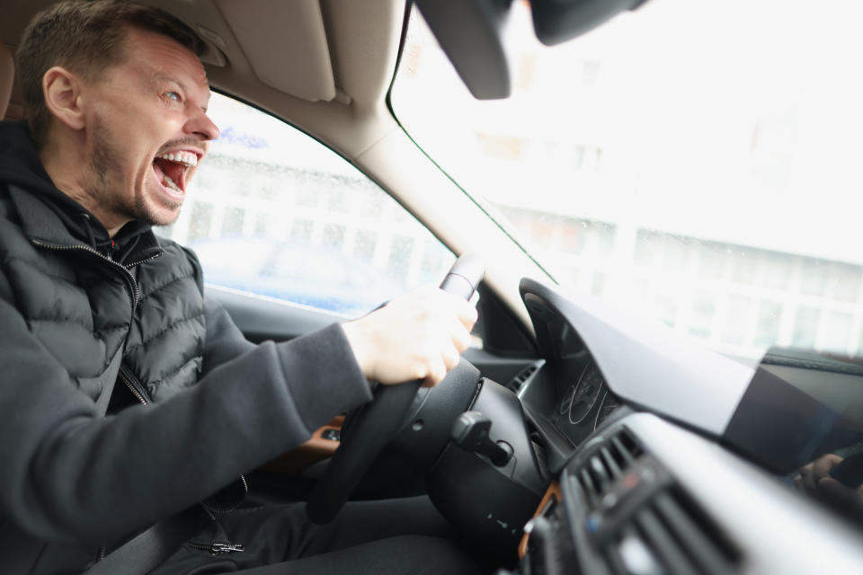 Angry driver in car. Source: Getty Images