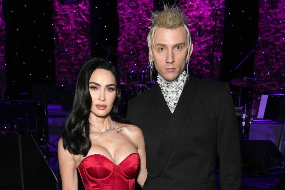 Kevin Mazur/Getty for The Recording Academy Megan Fox and Machine Gun Kelly in Los Angeles on Feb. 4, 2023