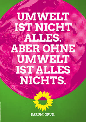 Das wohl bekannteste Wahlplakat der Grünen im aktuellen Wahlkampf. (Quelle: Gruene.de)