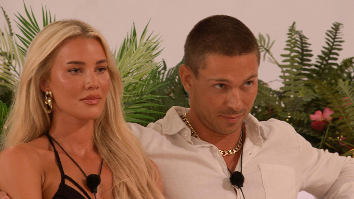 From ITV

Episode 16

Love Island SR11 on ITV2 and ITVX

Pictured: Grace & Joey 

This photograph is (C) ITV plc and can only be reproduced for editorial purposes directly in connection with the programme or event mentioned above, or ITV plc. This photograph must not be manipulated [excluding basic cropping] in a manner which alters the visual appearance of the person photographed deemed detrimental or inappropriate by ITV plc Picture Desk.  This photograph must not be syndicated to any other company, publication or website, or permanently archived, without the express written permission of ITV Picture Desk. Full Terms and conditions are available on the website www.itv.com/presscentre/itvpictures/terms

For further information please contact:
michael.taiwo1@itv.com                              