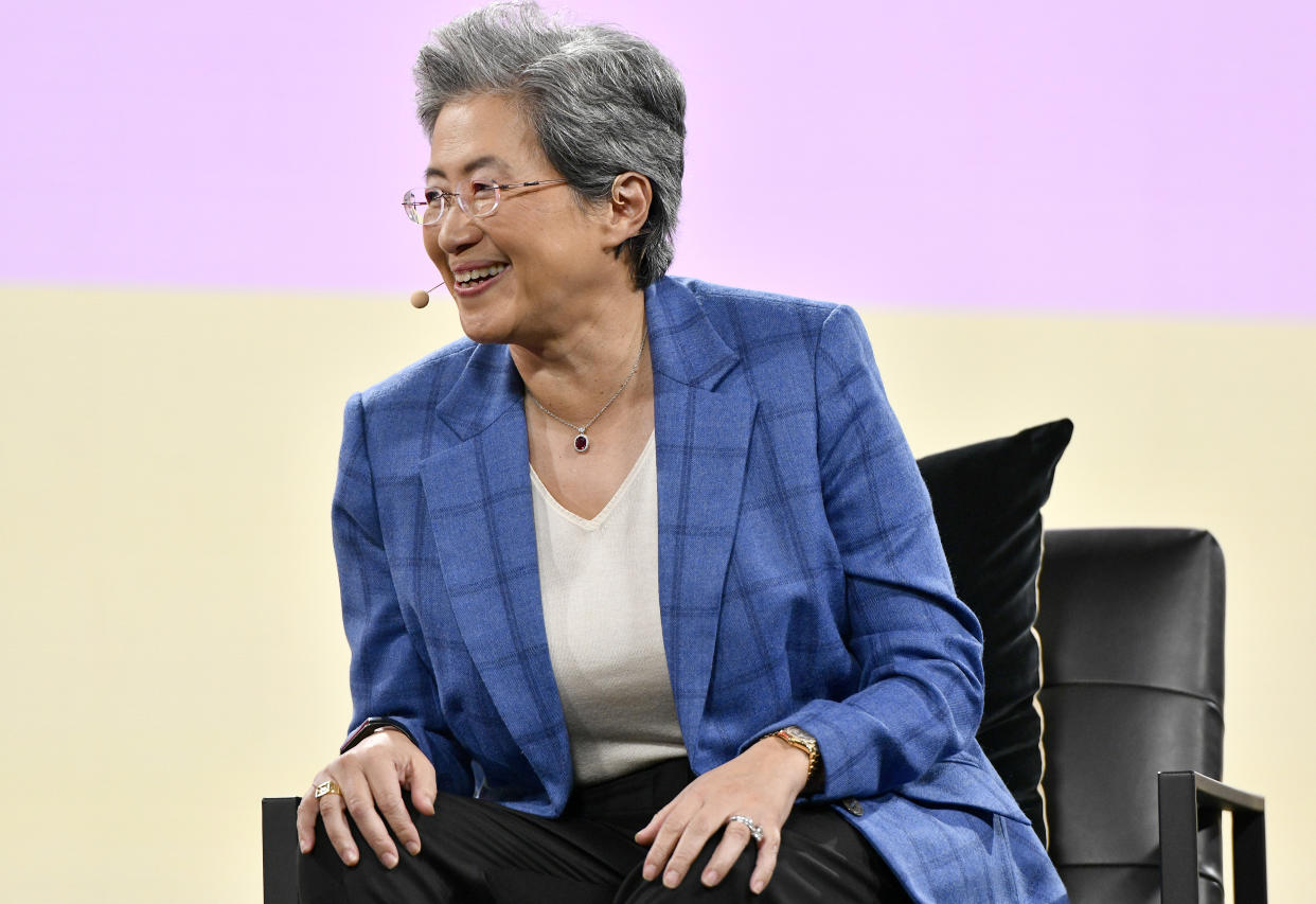 DANA POINT, CALIFORNIA - SEPTEMBER 26: Dr. Lisa Su, Chair and CMO, AMD speaks onstage during Vox Media's 2023 Code Conference at The Ritz-Carlton, Laguna Niguel on September 26, 2023 in Dana Point, California. (Photo by Jerod Harris/Getty Images for Vox Media)