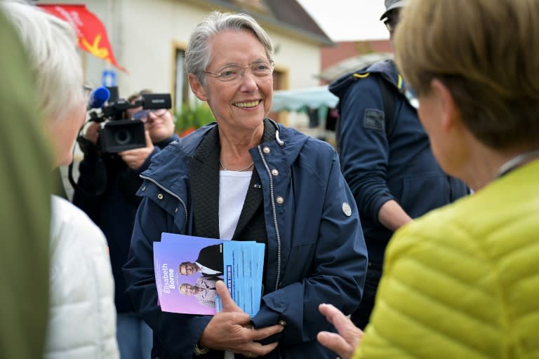 Former Prime Minister Elisabeth Borne finished behind a far-right candidate in last week's first round of voting (Lou Benoist)