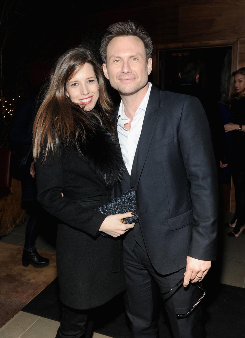 Christian Slater and Brittany Lopez