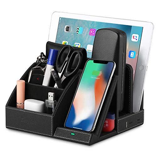 5) EasyAcc Wireless Charger Desk Organizer