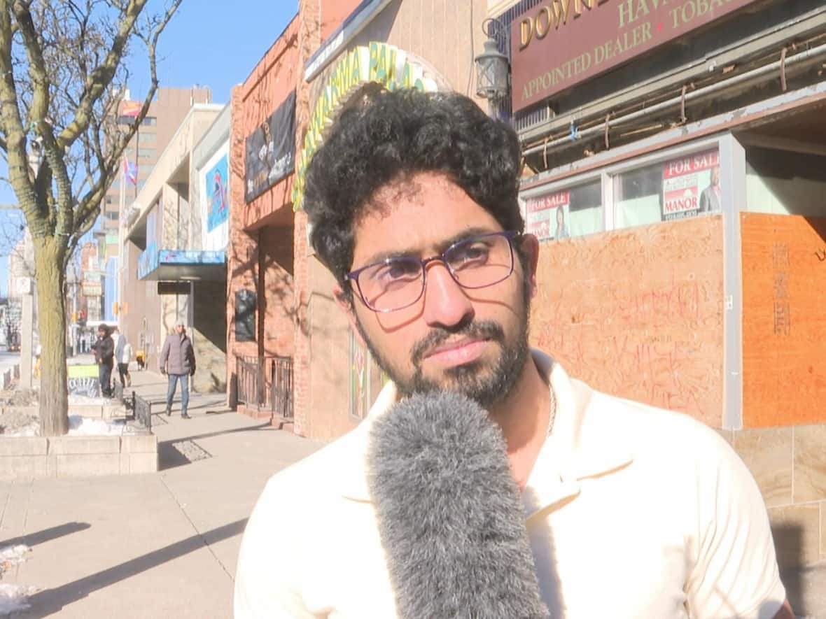 Sriram Velaga, an international student at the University of Windsor, said he chose the school based on the companies set up in the city.  (Mike Evans/CBC - image credit)