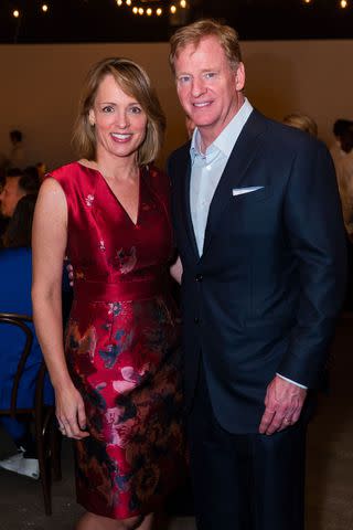 <p>Will Ragozinno/BFA/Shutterstock</p> Roger Goodell and Jane Skinner at Dia Art Foundation Fall Night in New York in 2017.