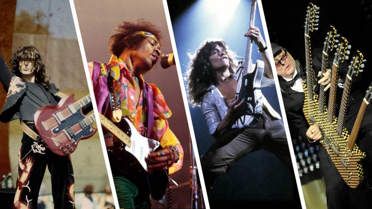  Jimmy Page, Jimi Hendrix, Eddie Van Halen and Rick Nielsen. 