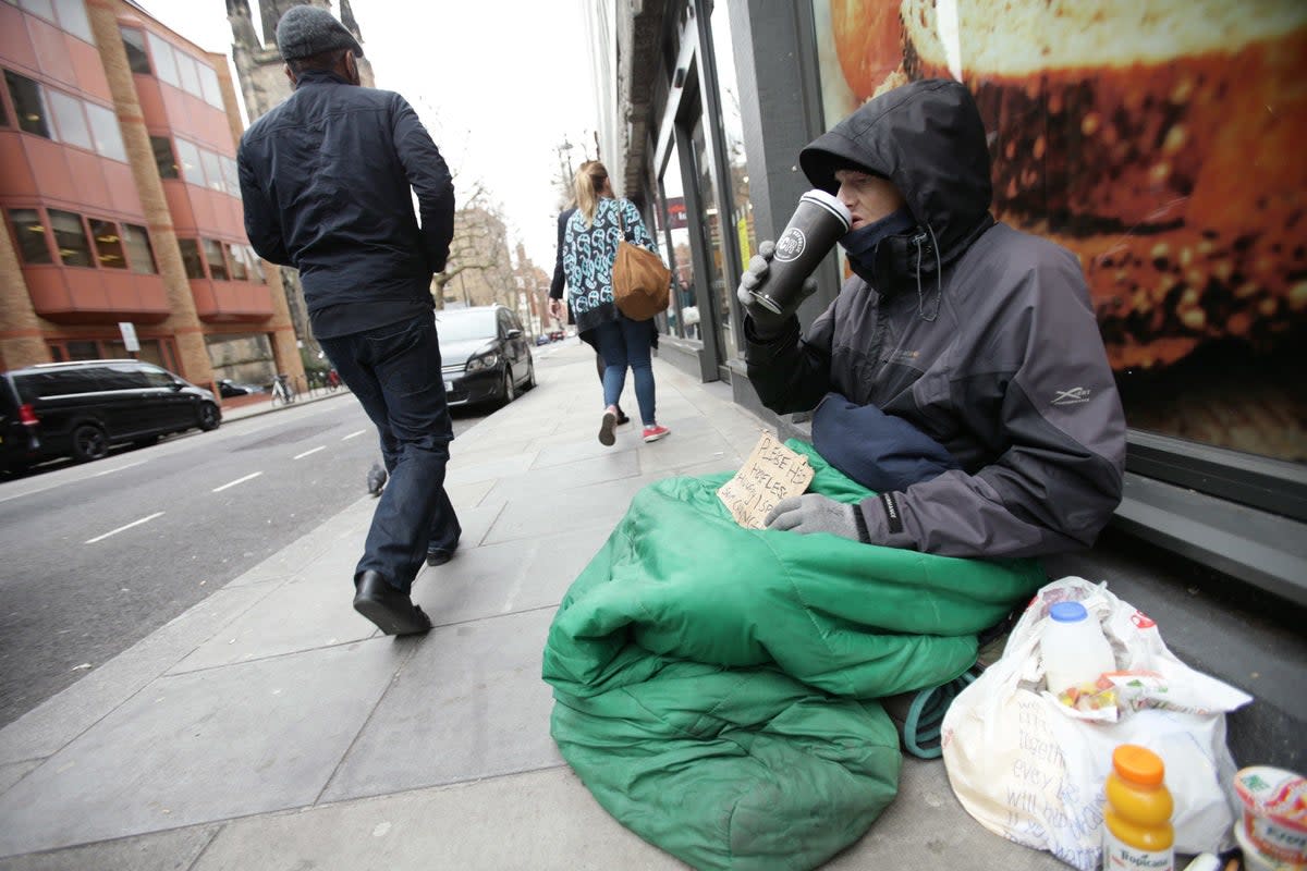 Nuisance beggars will be targeted as part of the Prime Minister’s anti-social behaviour crackdown (Yui Mok/PA) (PA Archive)