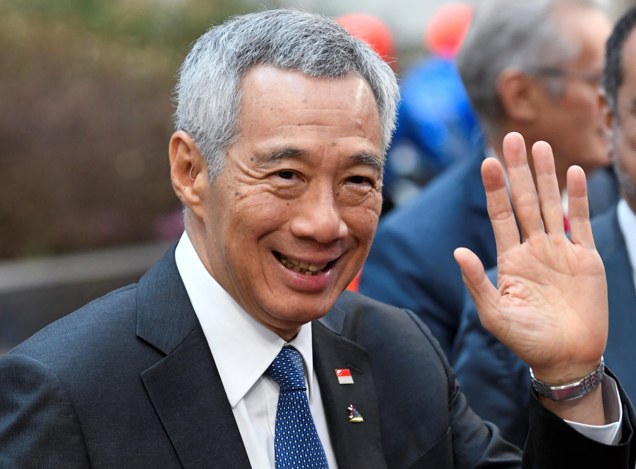 Singapore’s Prime Minister Lee Hsien Loong in Brussels in October 2018. (Reuters/Piroschka van de Wouw)