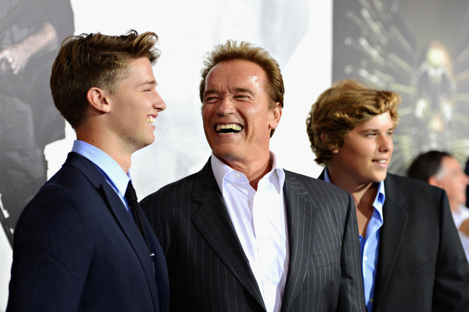 Arnold Schwarzenegger at the Los Angeles premiere of "the Expendables 2" on Auguest 15, 2012.