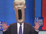 <p>Dieser Beitrag zur Photoshop-Battle zeigt einen aufgebrachten Trump, wie er bei den Fox News wütet. Fast schon zu realistisch befinden einige Internet-User. (Bild-Copyright: Djugdish/Imgur) </p>