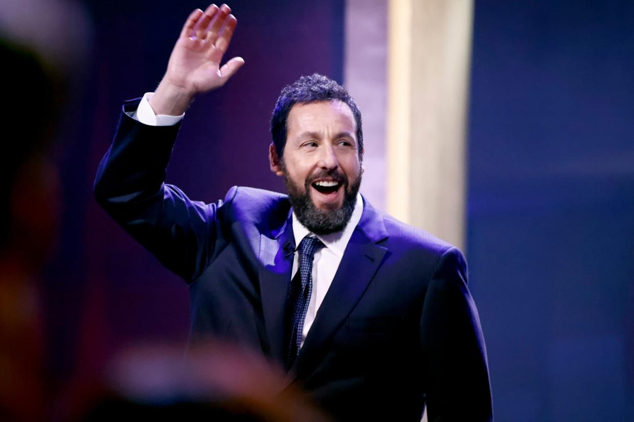 Adam Sandler onstage during the 24th Annual Mark Twain Prize For American Humor at The Kennedy Center on March 19, 2023 in Washington, DC.