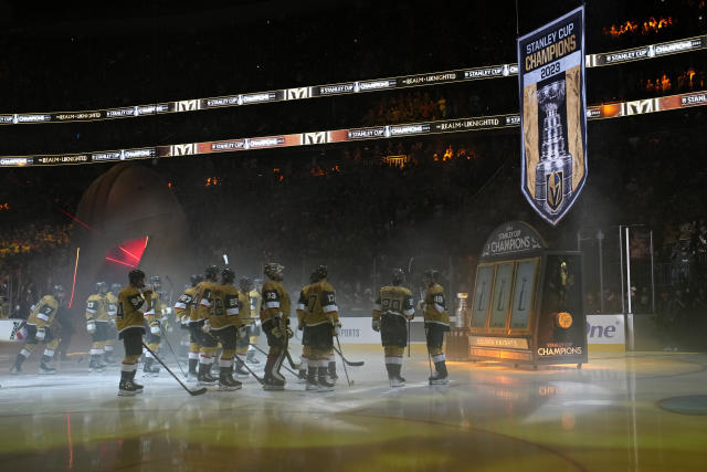 Golden Knights raise Stanley Cup championship banner before season opener -  The San Diego Union-Tribune