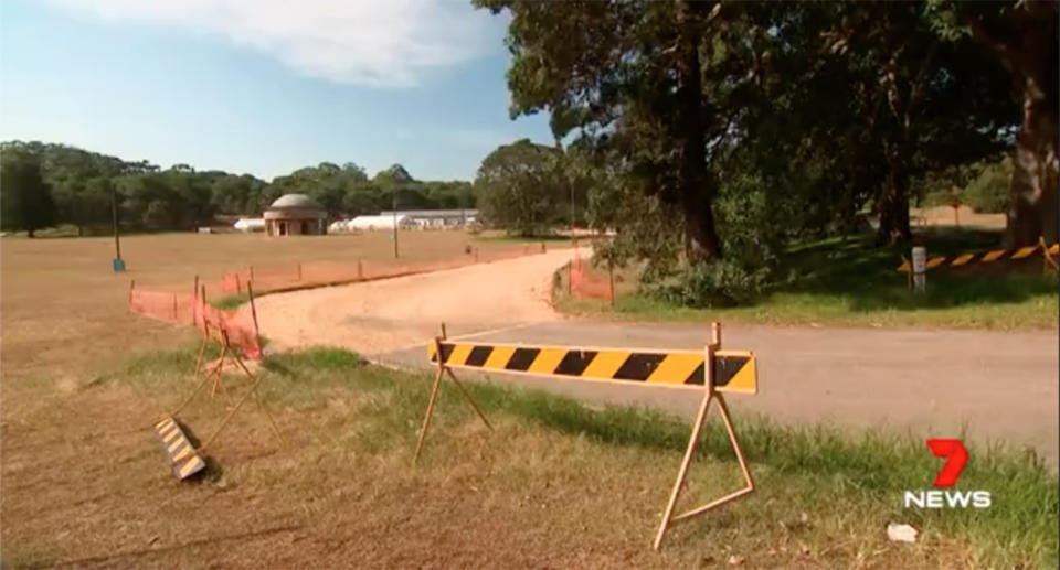 A Sydney carer was fined for driving on this “restricted road” at Centennial Park to pick up a man in a wheelchair. Source: 7 News