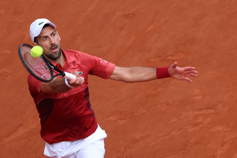 Djokovic levantando el partido ante Cerúndolo