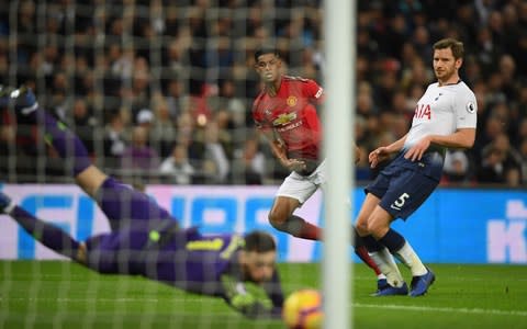 Marcus Rashford scores Manchester United's winner at Wembley the day after his brother was attacked - Credit: &nbsp;Mike Hewitt/Getty Images