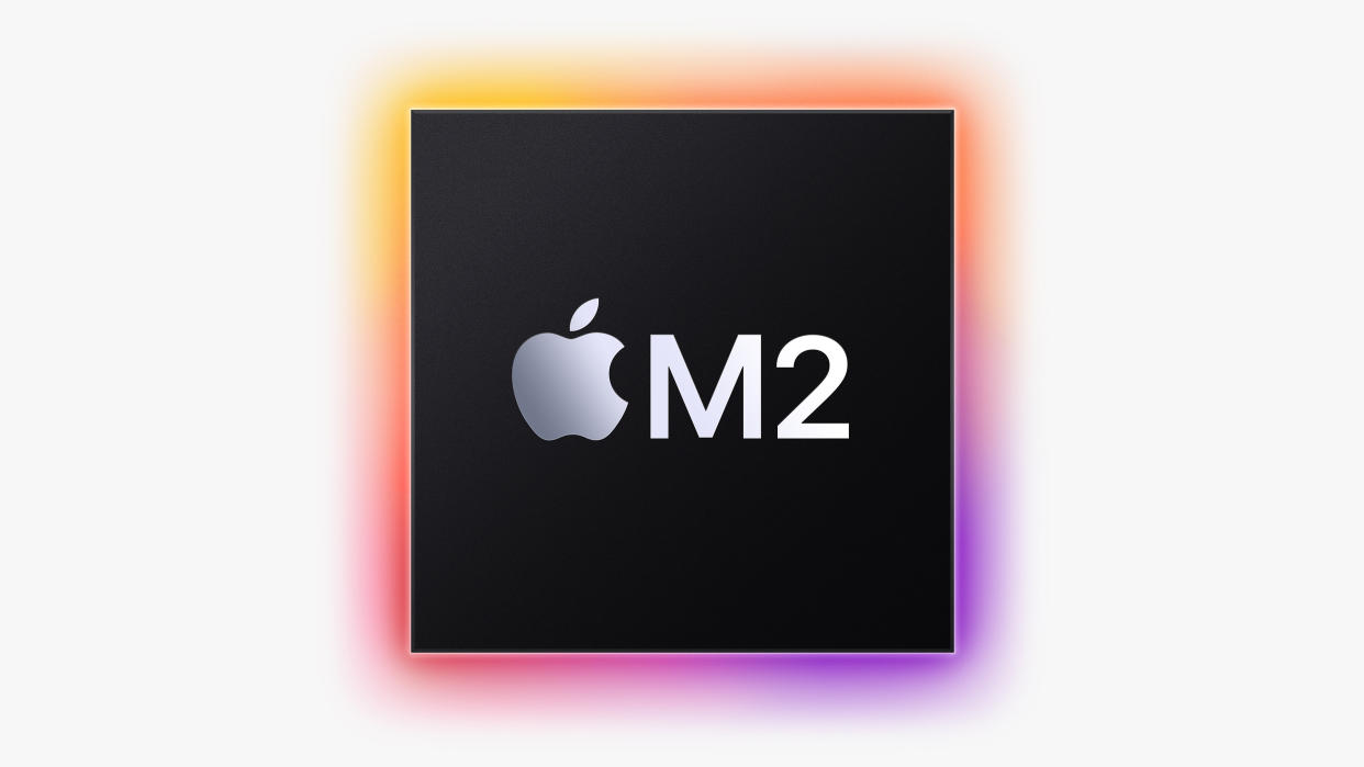 Apple says its M2 chip provides better performance and power than both the M1 and the competition. (Image: Apple)