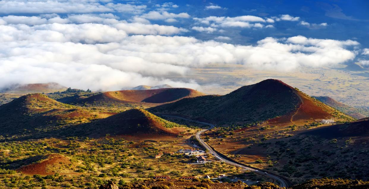 Breathtaking view of Mauna Loa volcano on the Big Island of Hawaii. The largest subaerial volcano in both mass and volume, Mauna Loa has been considered the largest volcano on Earth.