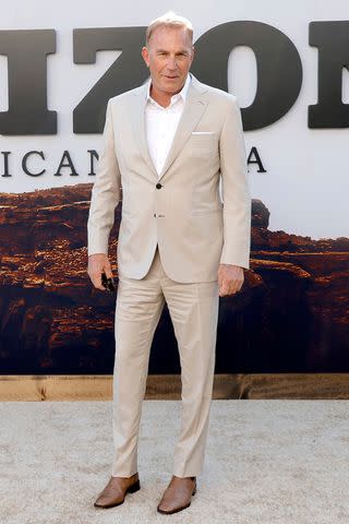 <p>Frazer Harrison/Getty</p> Kevin Costner at the premiere of <em>Horizon: An American Saga - Chapter 1</em> in Los Angeles on June 24, 2024