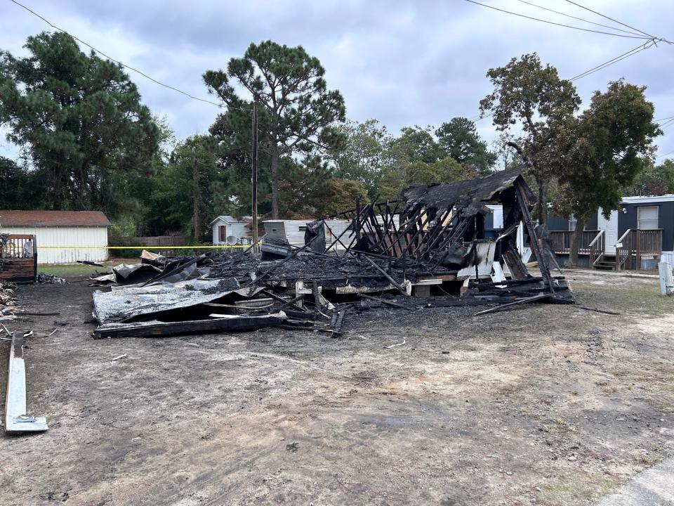 Home being remodeled in the 300 block of Mammoth Drive that is believed to be the first home affected by the fire, Sept. 30, 2023.