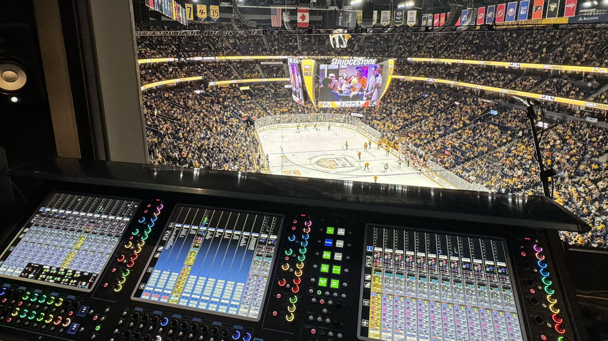  Bridgestone Arena has now added a new DiGiCo Quantum338 to its preexisting SD12-96 console pair. 