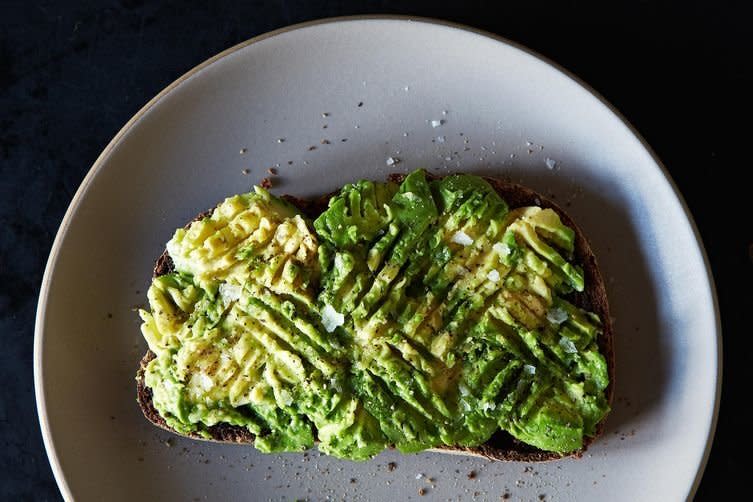 So simple, but so good.<BR><BR><strong>Get the <a href="http://food52.com/recipes/26766-avocado-toast" target="_blank">Salted Avocado Toast recipe</a> from Marian Bull via Food52</strong>